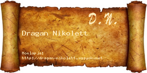 Dragan Nikolett névjegykártya