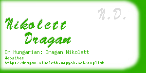 nikolett dragan business card
